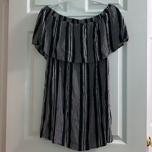 Off the shoulder striped dress
